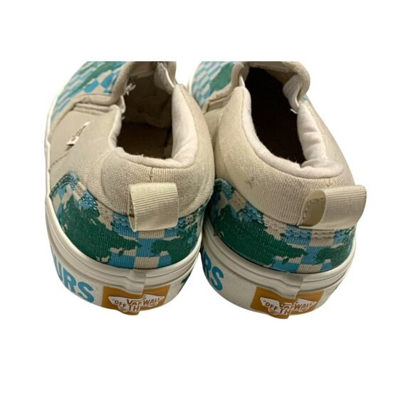 Vans Youth Size 6 Checkered The World Is Our Map Slip On SNeaker Shoes Eco Posit - Picture 5 of 6